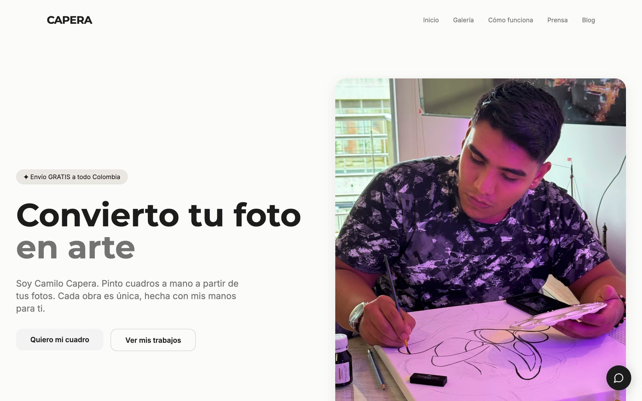 Screenshot of Capera