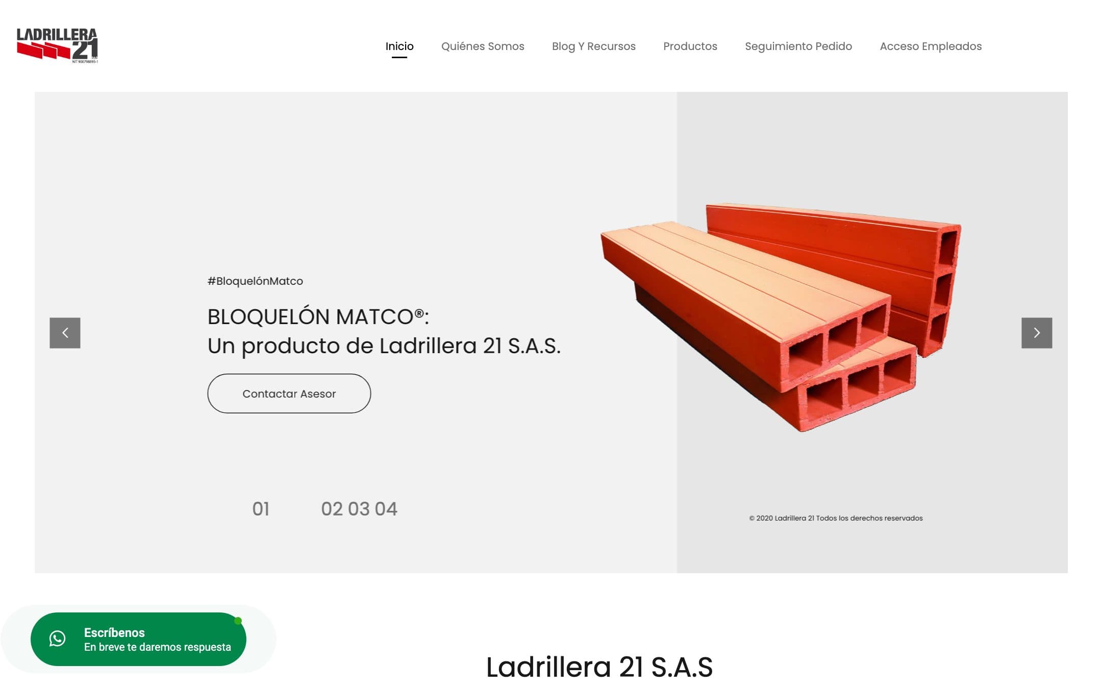 Screenshot of Ladrillera 21