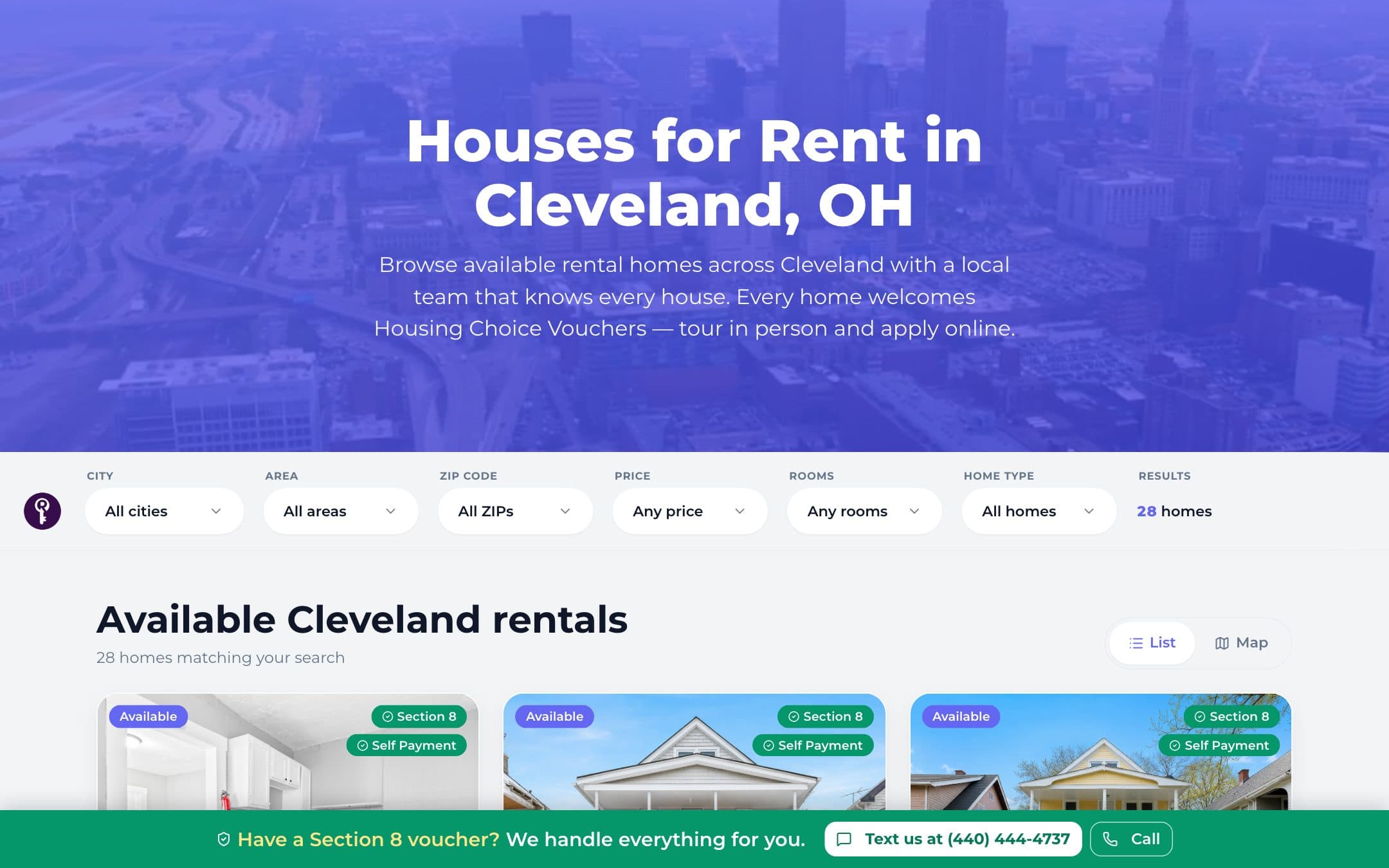 Screenshot of Rent Finder Cleveland
